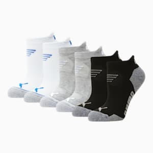 Calcetines cortos para mujer [paquete de 6], BLANCO / AZUL